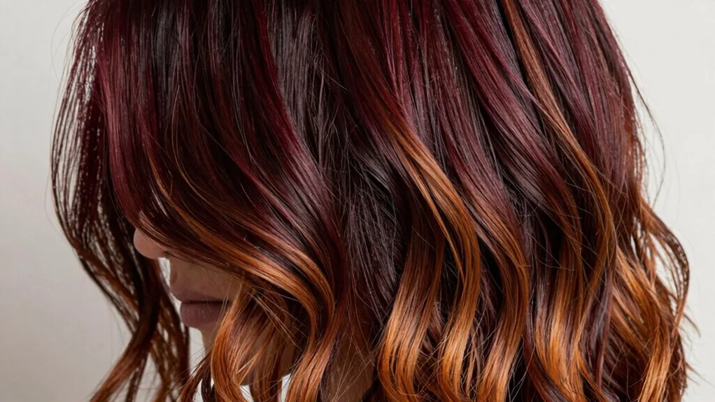 multidimensional cherry caramel hair