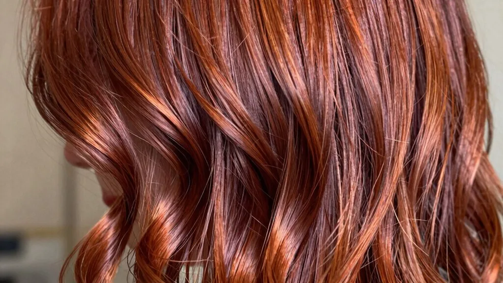 multidimensional deep mahogany red