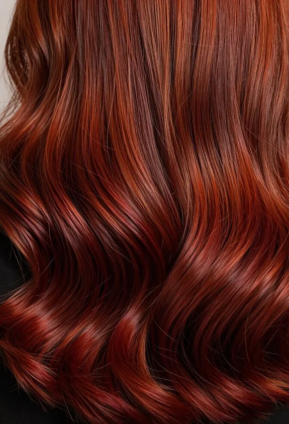 multidimensional rich auburn hair
