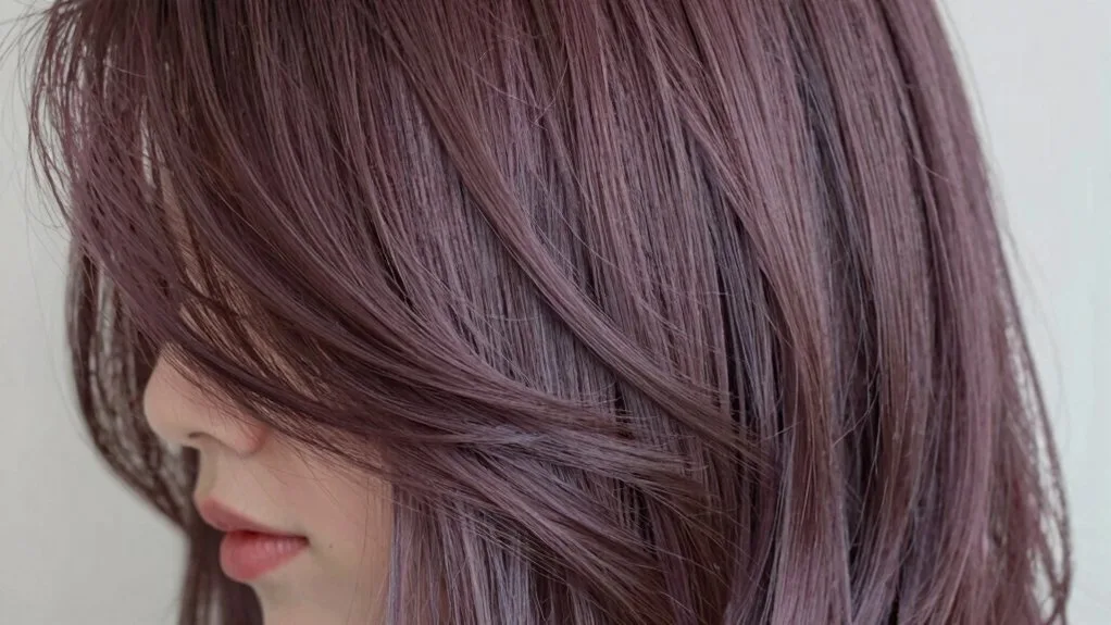 muted mauve cherry tones