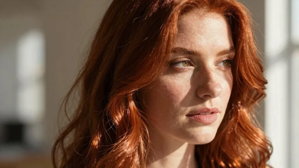 natural looking chestnut red transition