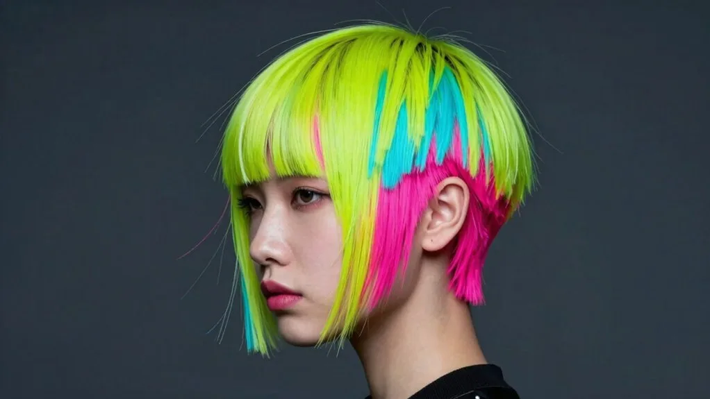 neon undercut hair trends