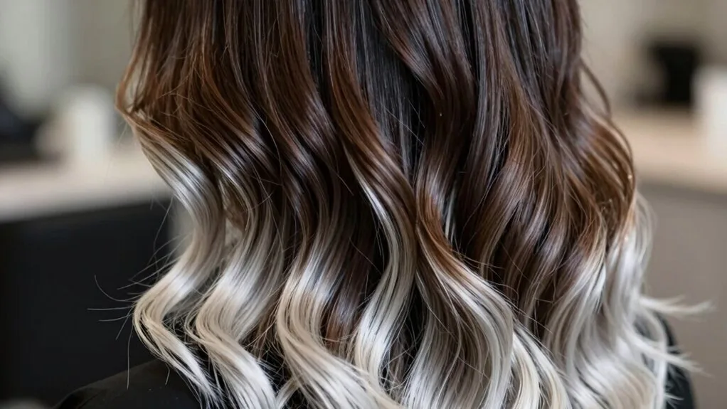 platinum ombre with dark roots