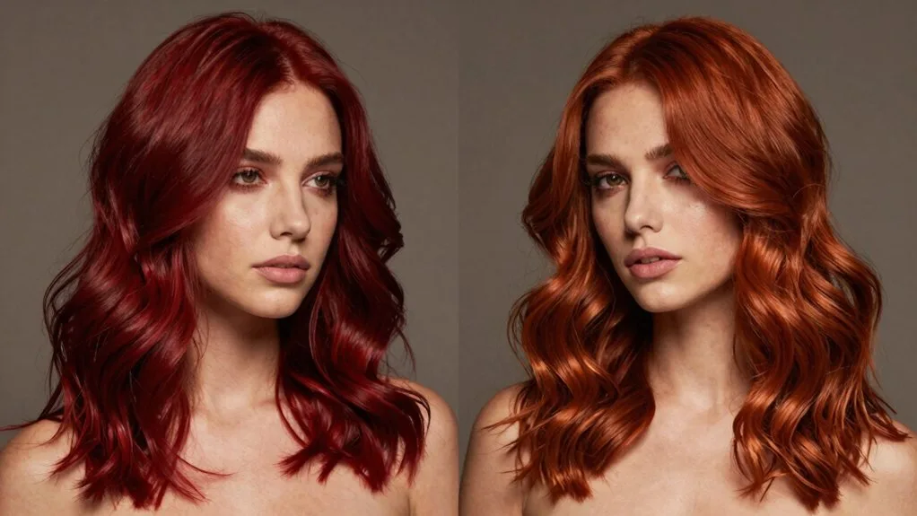 red shades for medium tones