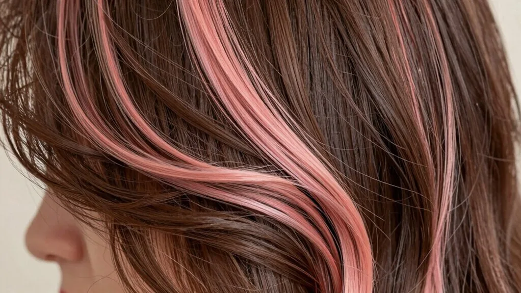 reversible blush pink lowlights