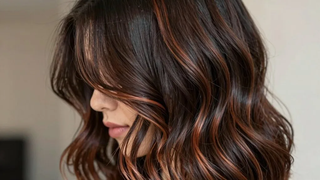 rich chocolate auburn highlights
