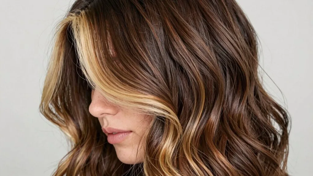 rooted blonde balayage trend