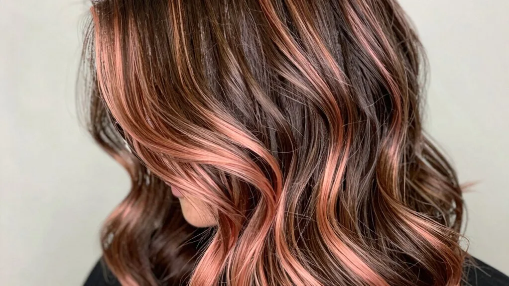 rose gold balayage technique