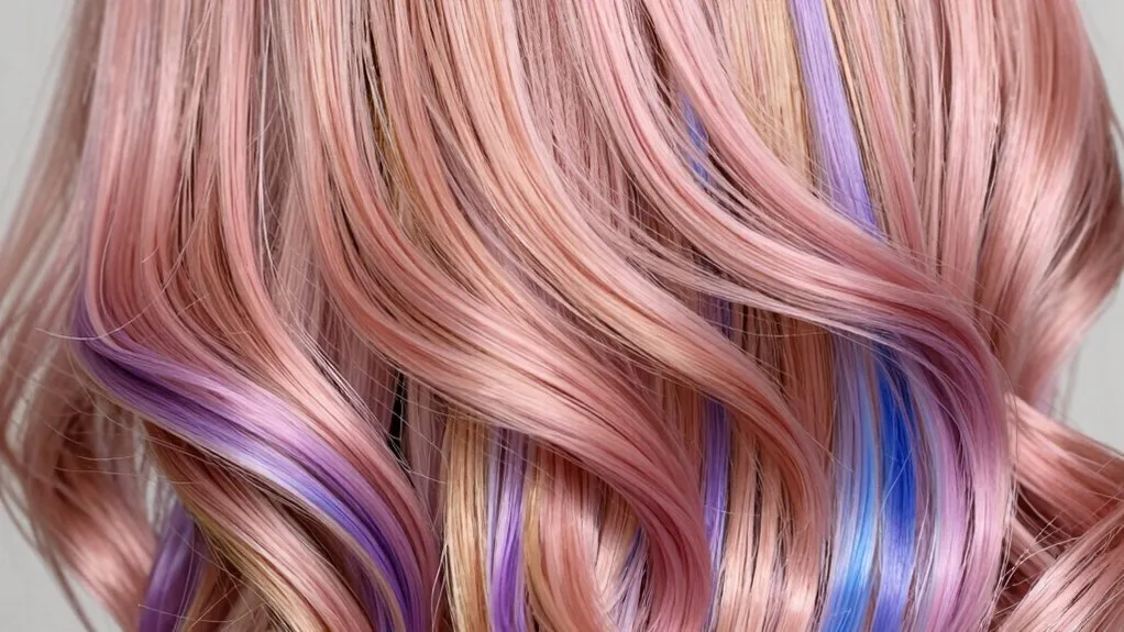 rose gold peekaboo technique