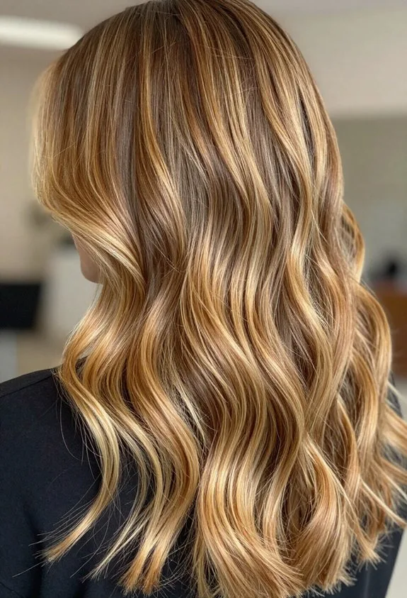 seamless honey rooted blonde transition