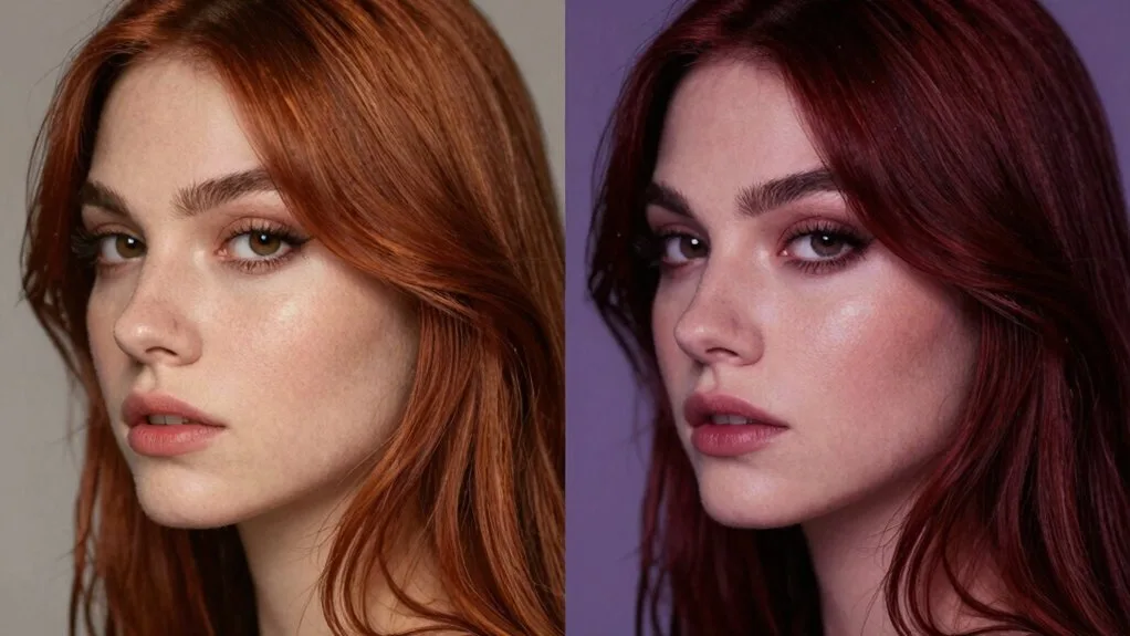 shifting red hair tones