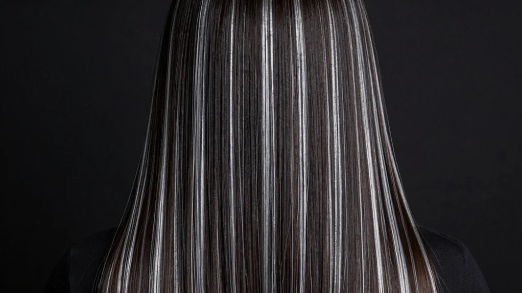 silver peekaboo highlights sophistication
