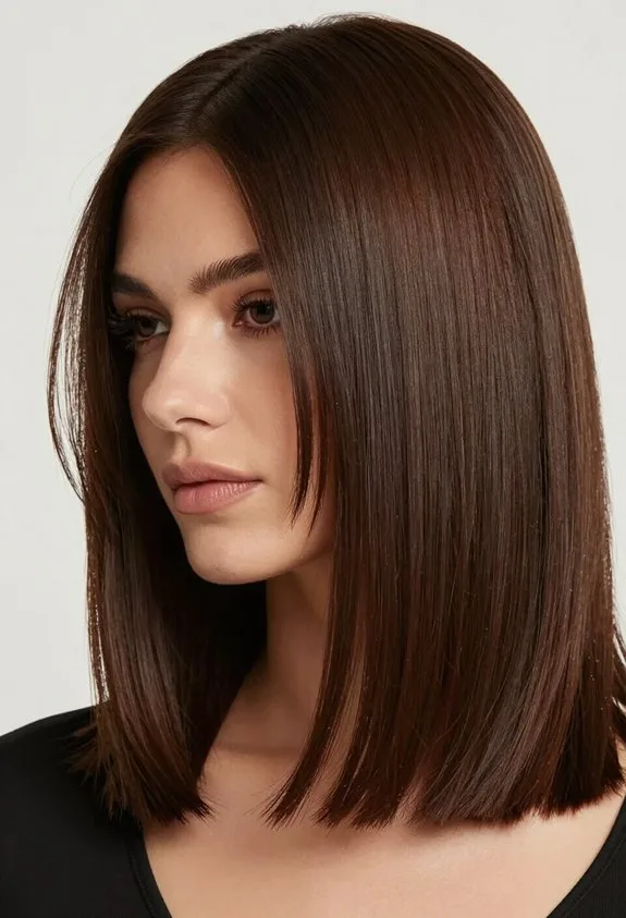 sleek geometric blunt bob