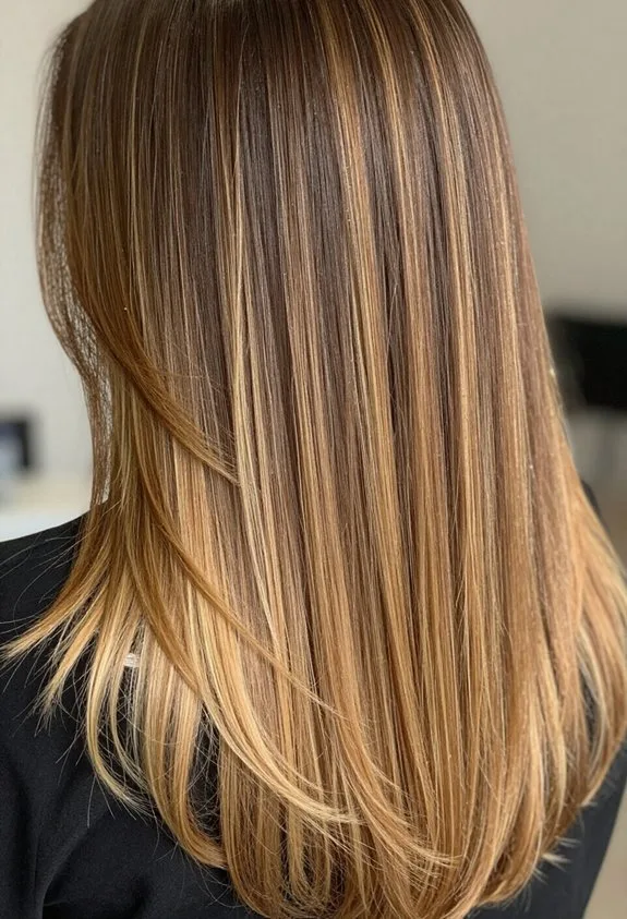 sleek ombre hair technique