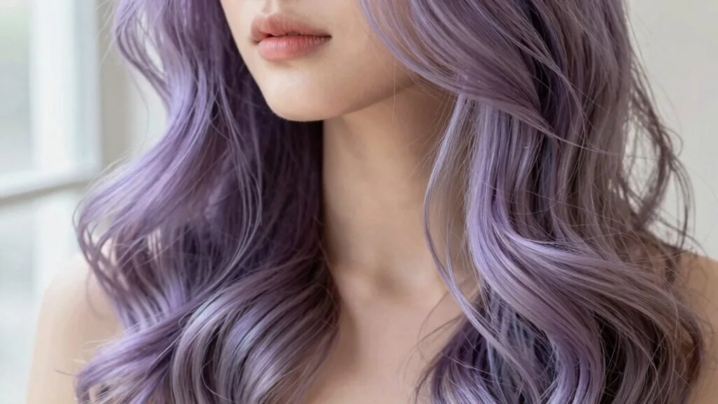 soft periwinkle for brunettes