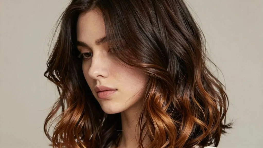 sombre brunette color technique