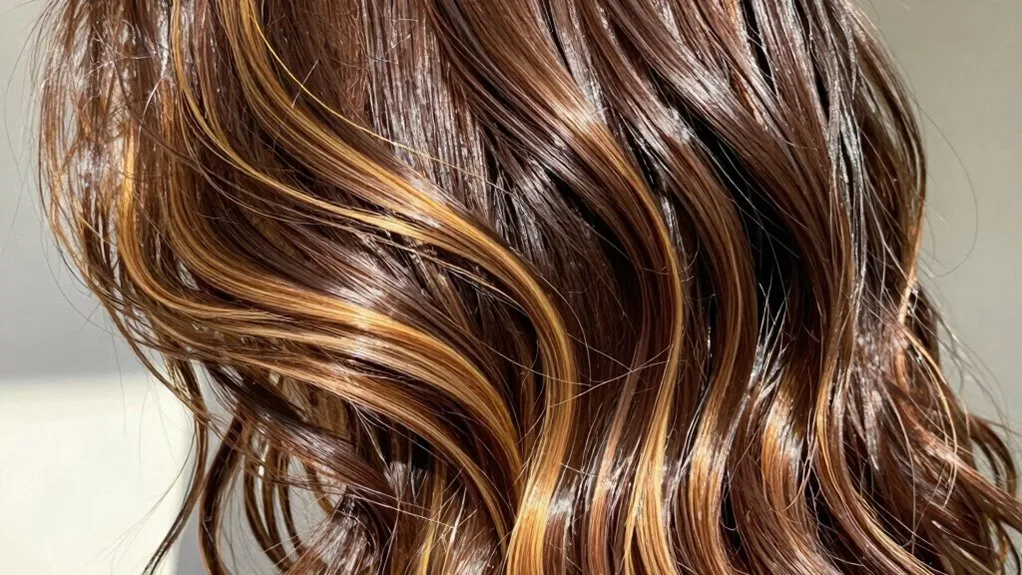 sophisticated chocolate gold balayage