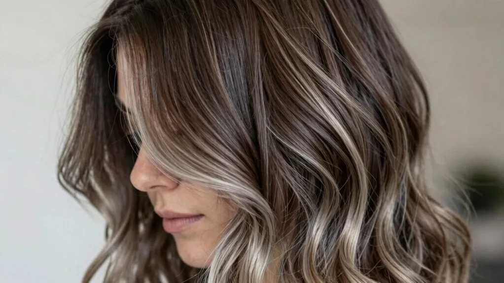 sophisticated muted ash ombre