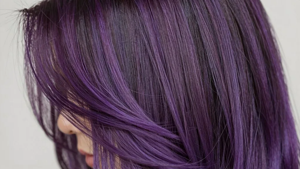 sophisticated purple ombr technique
