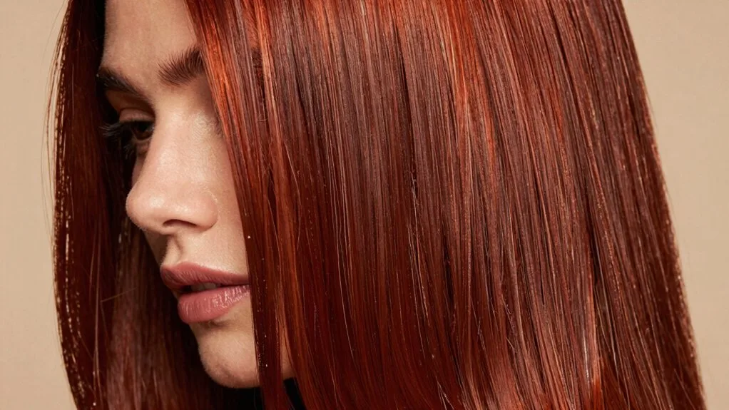 sophisticated warm mahogany red