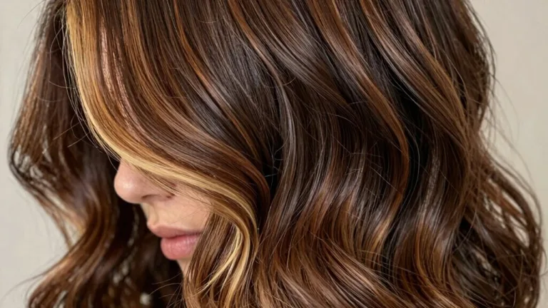 strategic face framing for brunettes