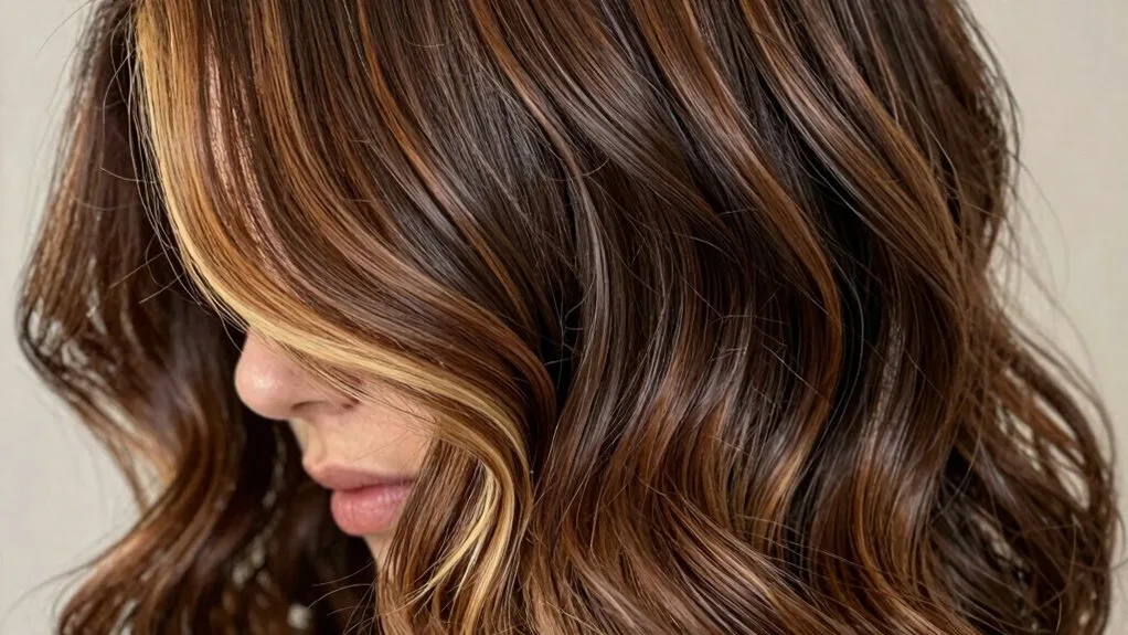 strategic face framing for brunettes