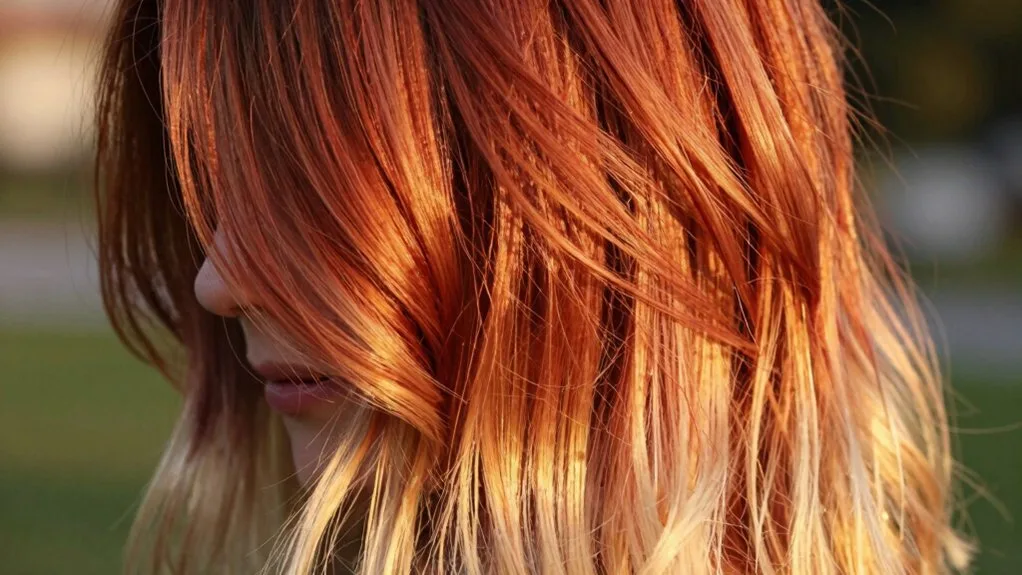 strawberry blonde gradual color transition