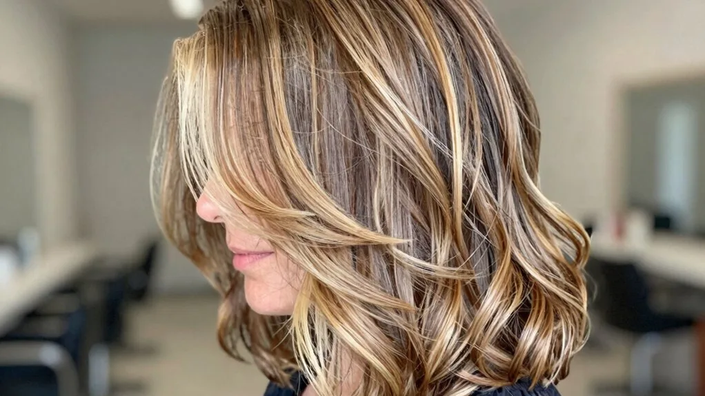 subtle blonde peekaboo highlights