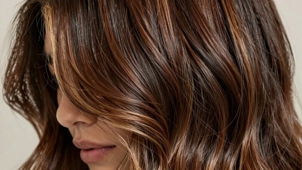 subtle creamy toffee lowlights