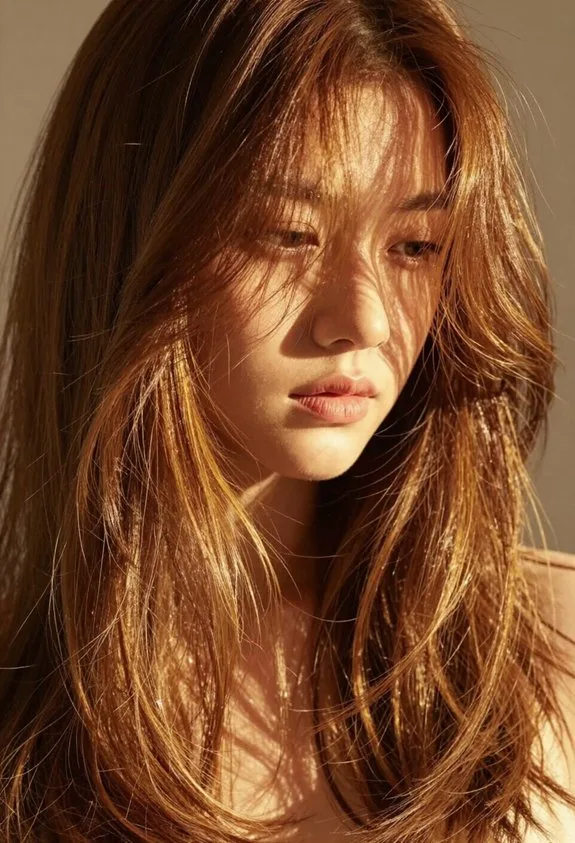 sun kissed face framing highlights