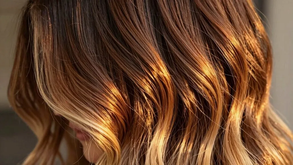 sun kissed golden brown ombr