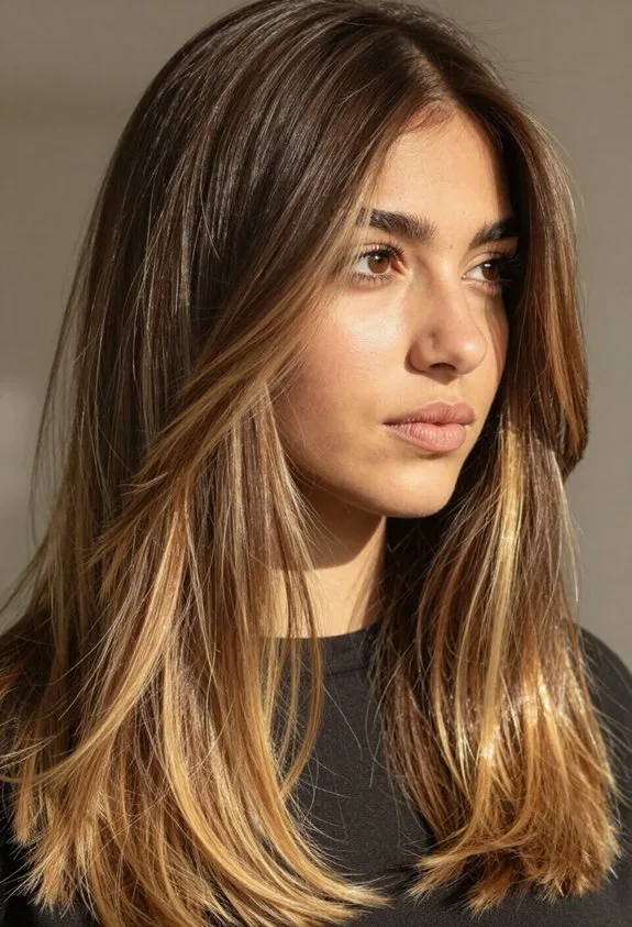 sun kissed golden highlights technique