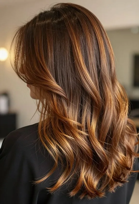 sun kissed honey brown highlights