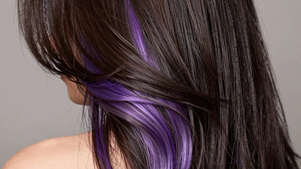 surprising purple hair highlights