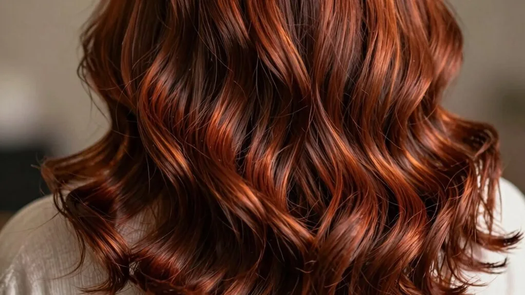 vibrant auburn and chestnut