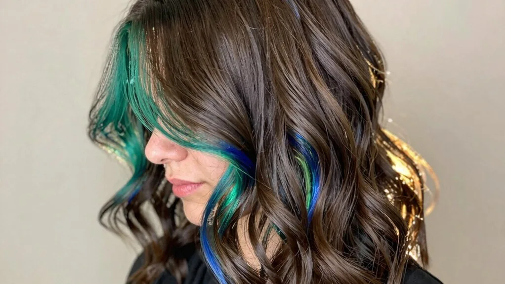 vibrant hidden hair colors