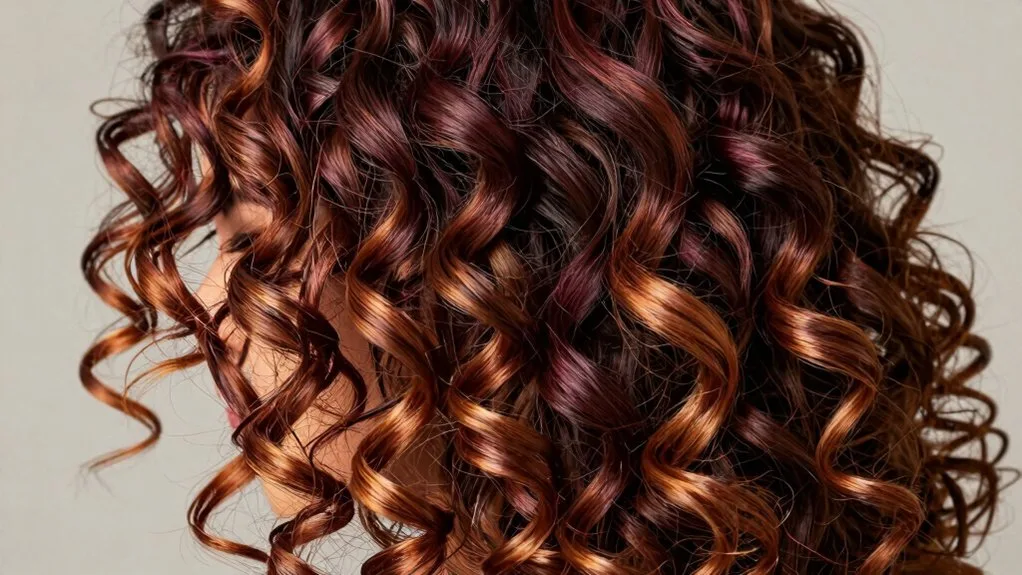 vibrant mahogany for curls
