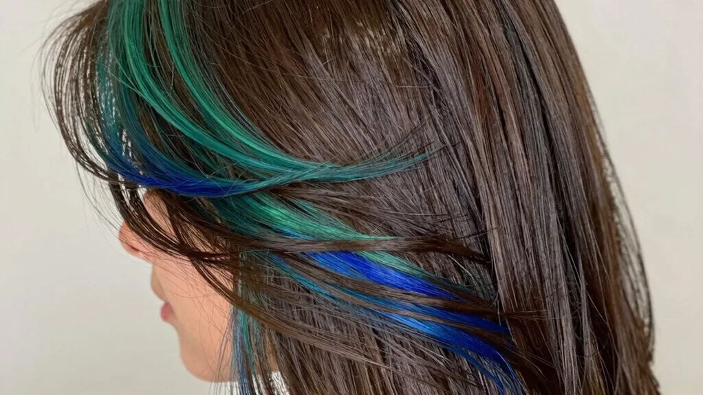 vibrant peekaboo hair maintenance