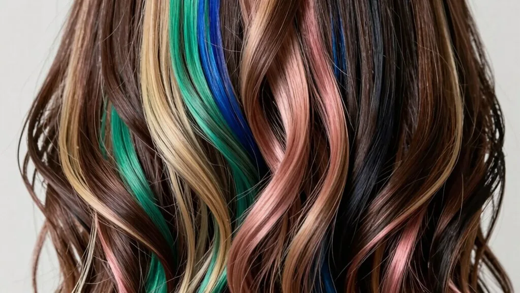vibrant peekaboo hair trends