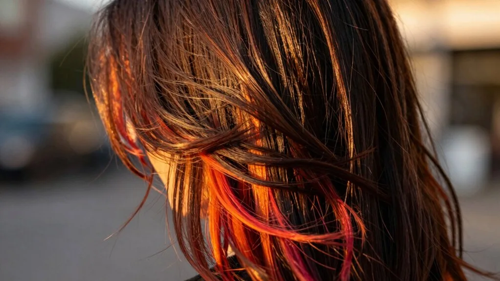 vibrant peekaboo highlights technique