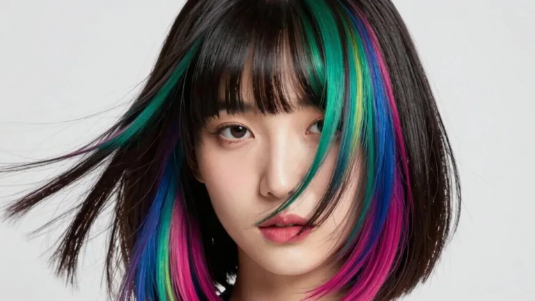 vibrant rainbow peekaboo layers