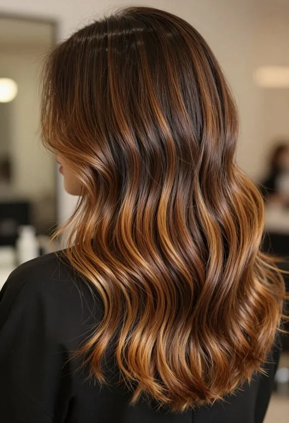 warm balayage for olive