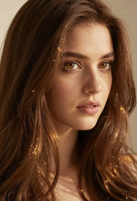 warm brown hair highlights