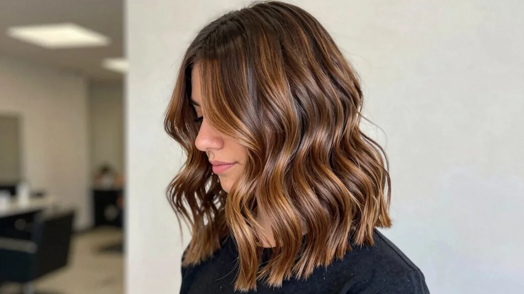 warm caramel hair highlights