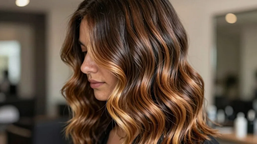 warm caramel ombre technique