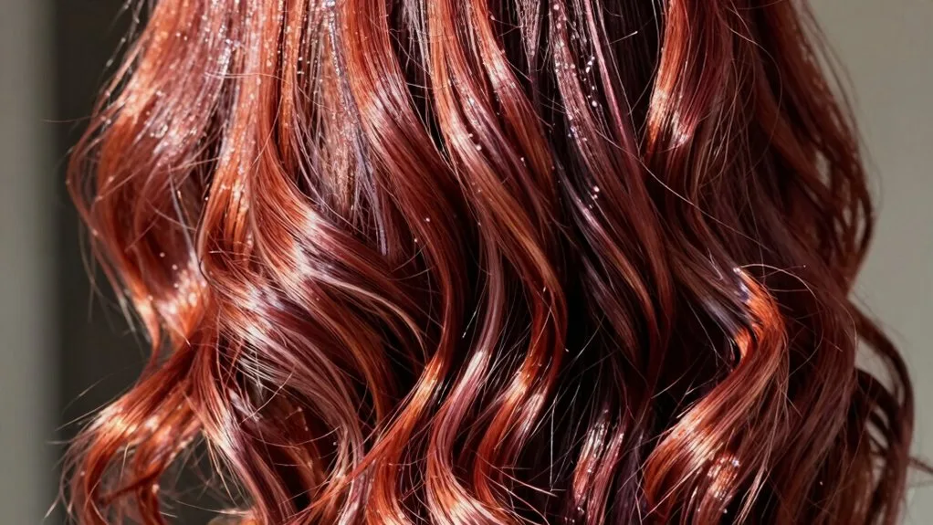 warm copper and rose gold