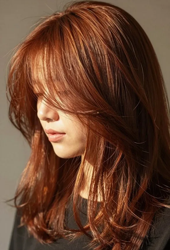 warm dimensional auburn tones