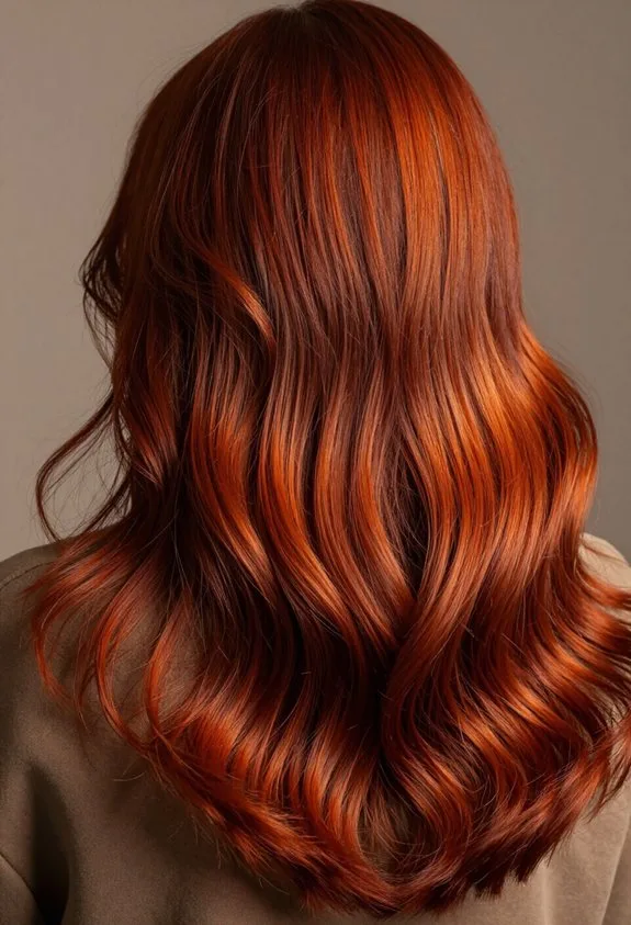 warm dimensional burnt auburn