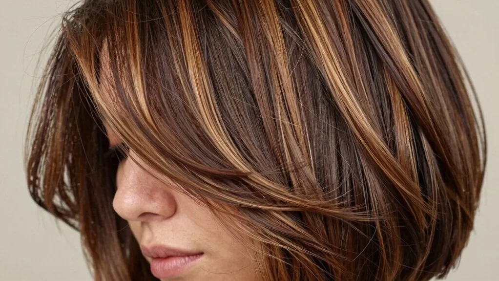 warm dimensional caramel balayage