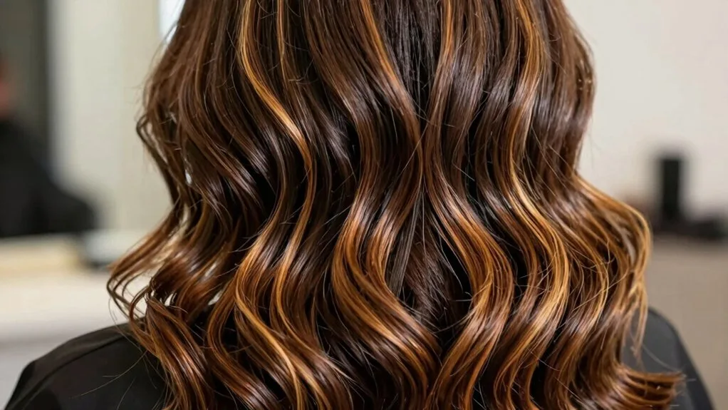 warm dimensional honey balayage